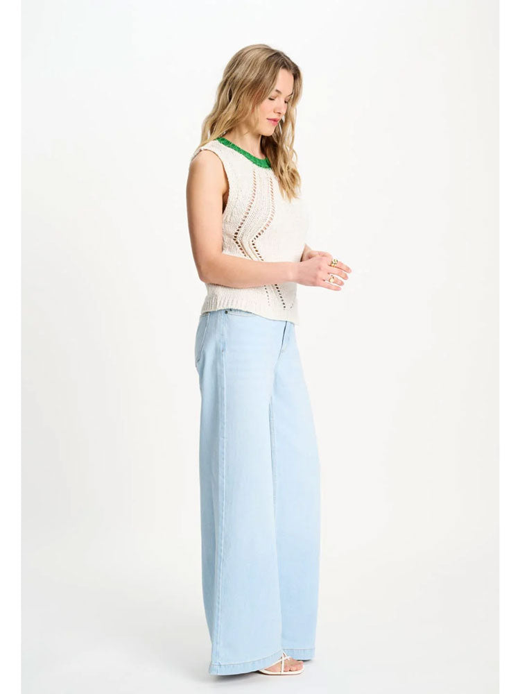 Pom Spencer Tanktop Colourblock White