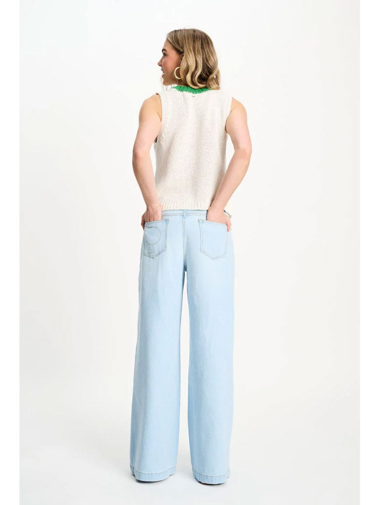 Pom Spencer Tanktop Colourblock White