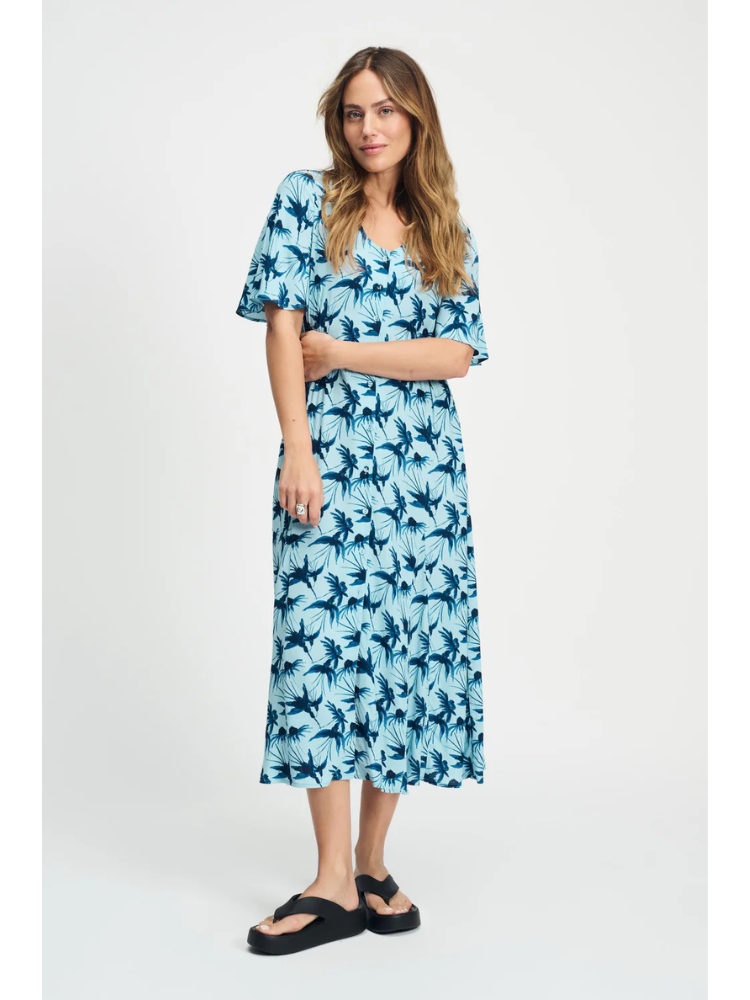 Pom Dress Artisan Blue
