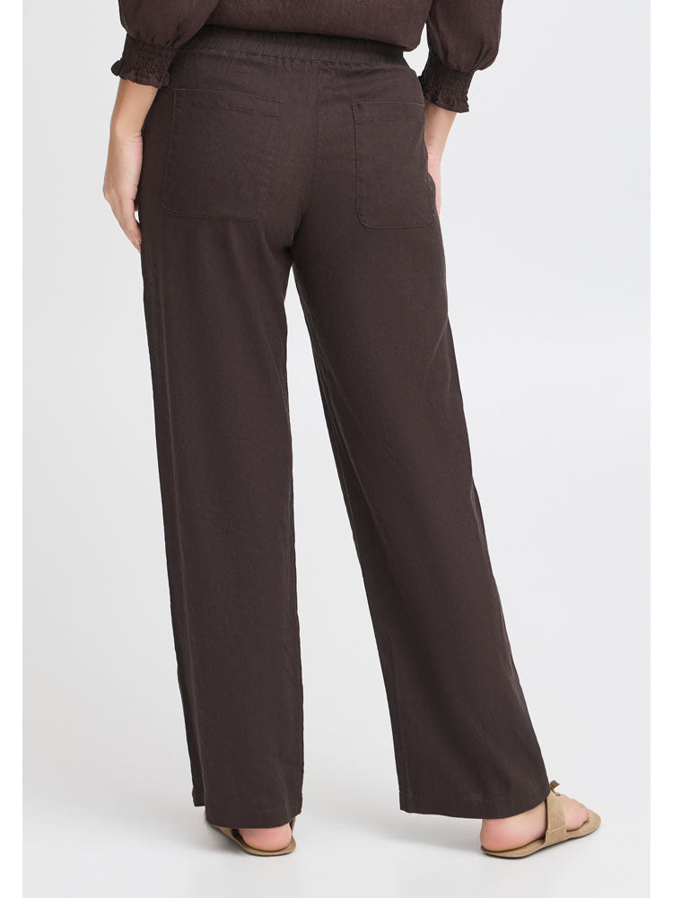 Pulz PzLuca Wide Leg Trousers Espresso