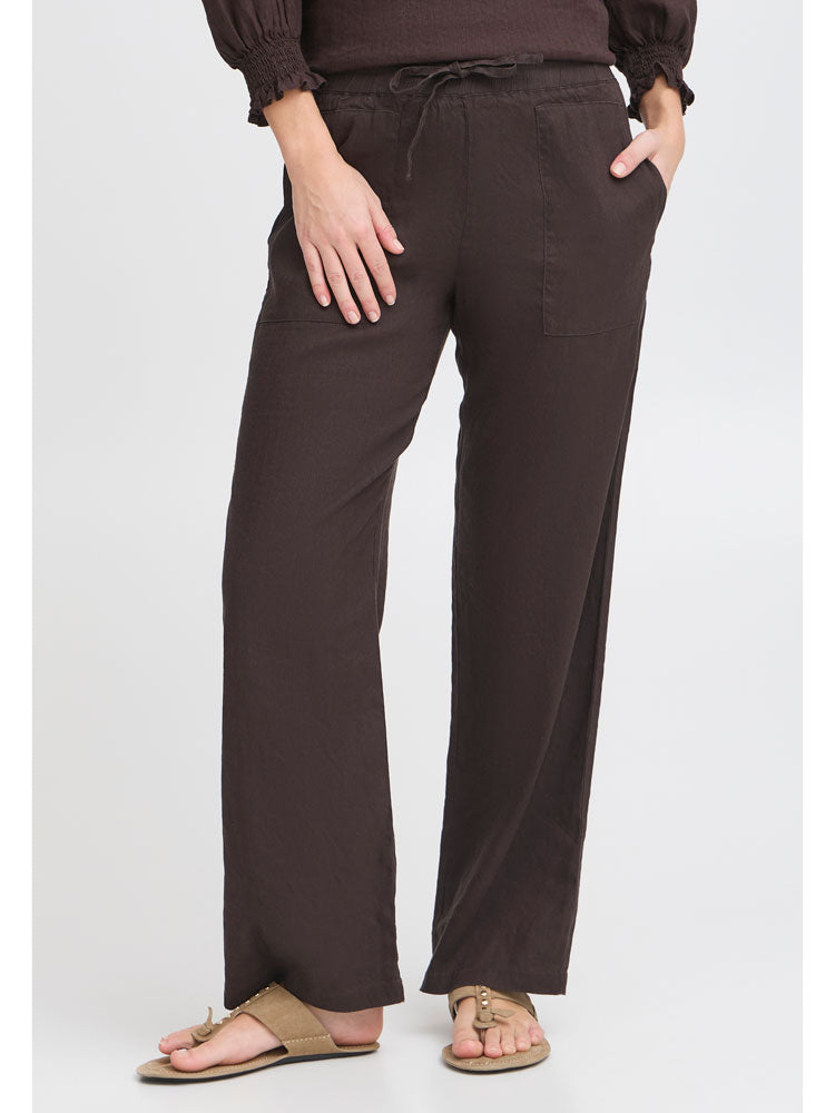 Pulz PzLuca Wide Leg Trousers Espresso