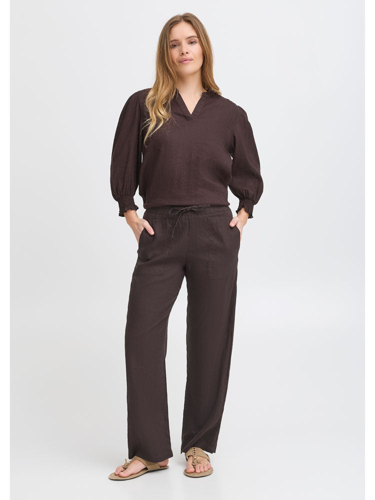 Pulz PzLuca Wide Leg Trousers Espresso