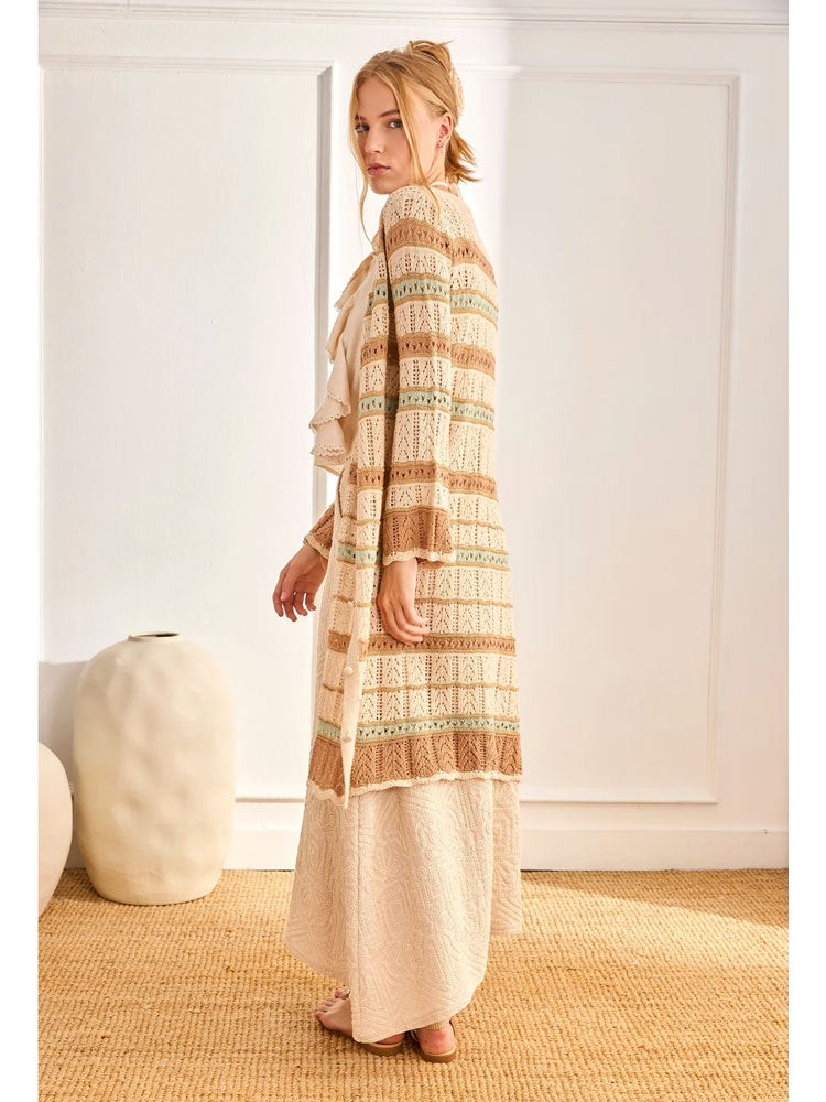 Nekane Cotton Cardigan Aqua