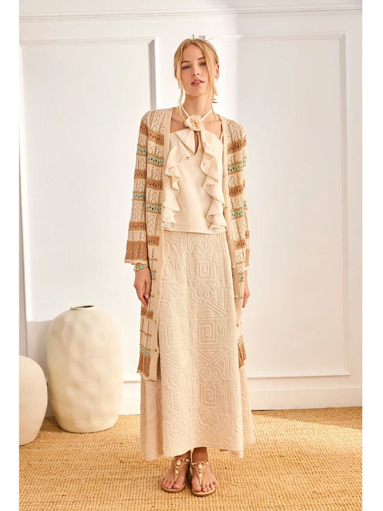 Nekane Cotton Cardigan Aqua