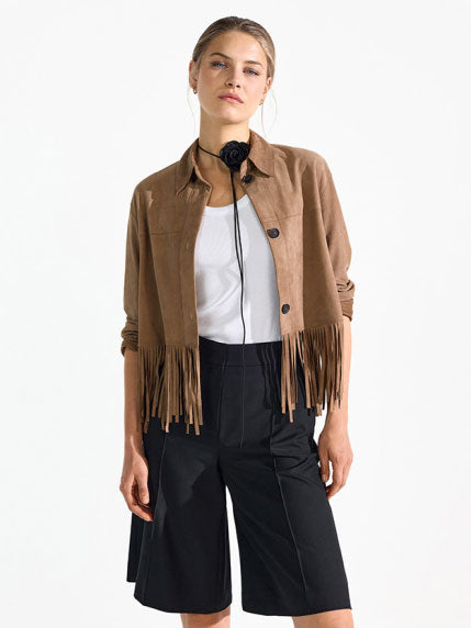 Riani Leather Jacket Coconut