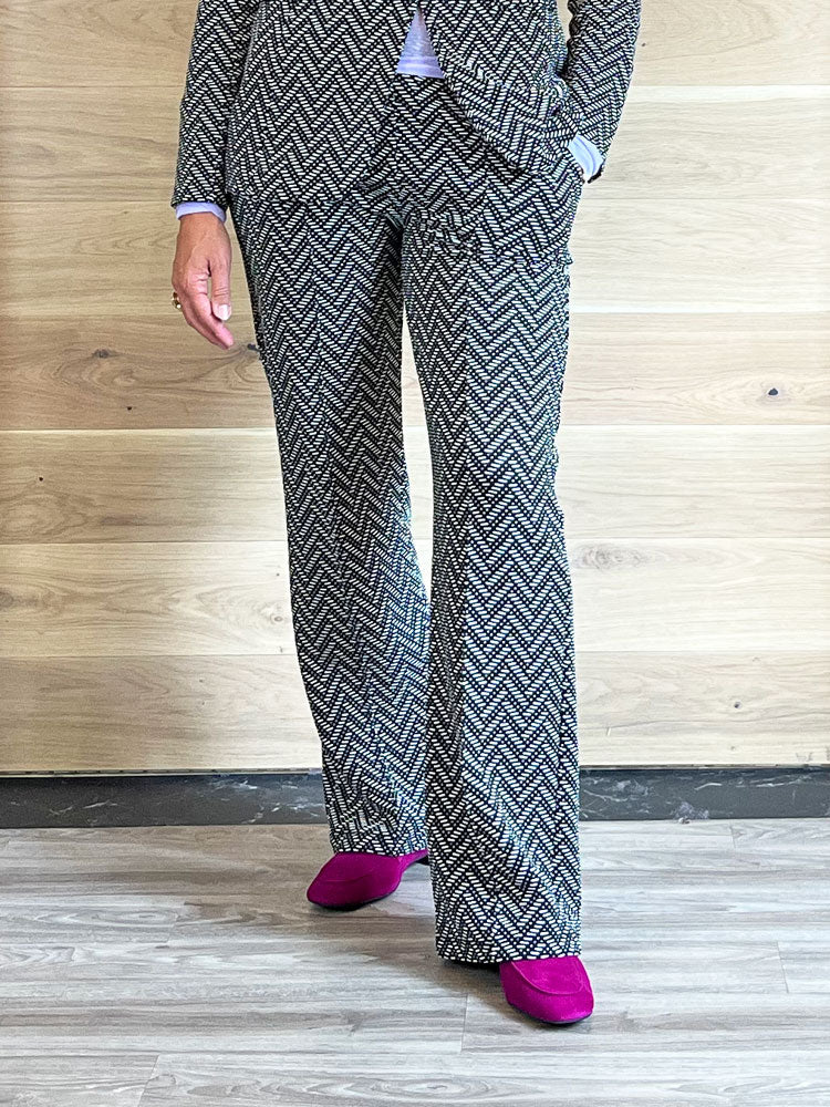 Riani Knitted Trousers Patterned Black