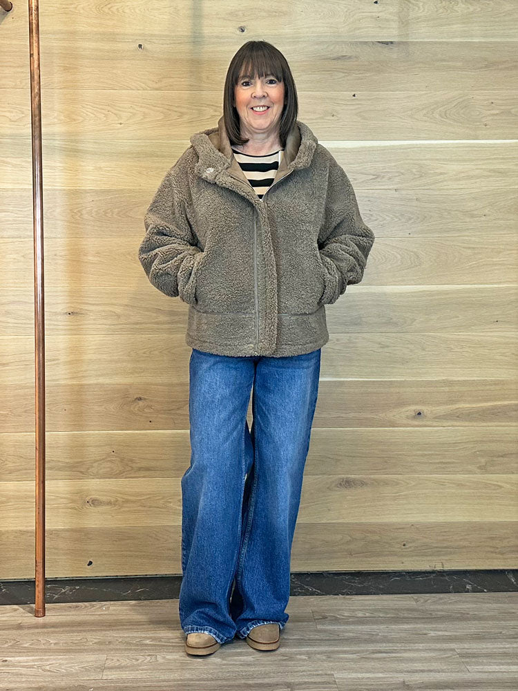 Emme Marella Vicky Striped Long Sleeve Top Powder