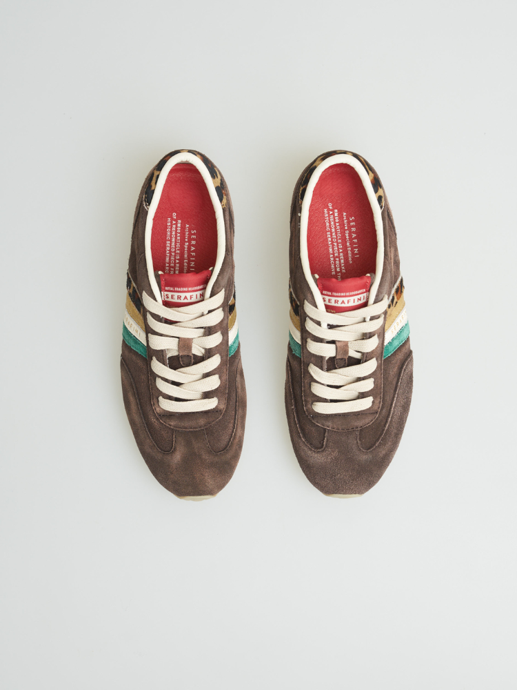 Serafini RM60 Trainers Brown &amp; Leopard