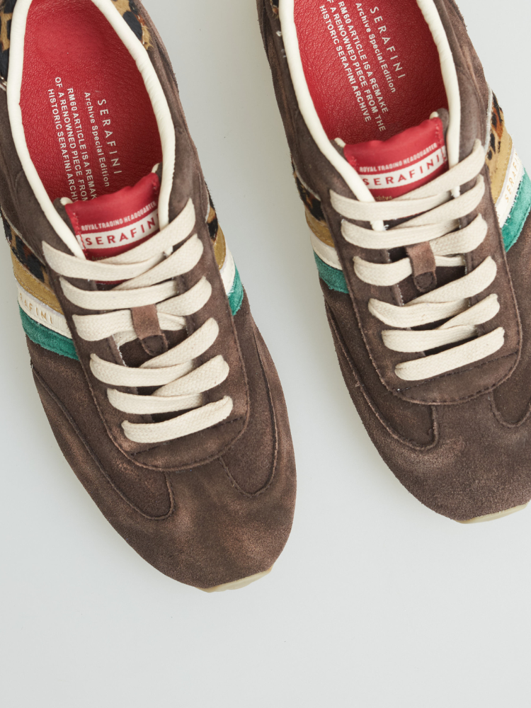 Serafini RM60 Trainers Brown &amp; Leopard