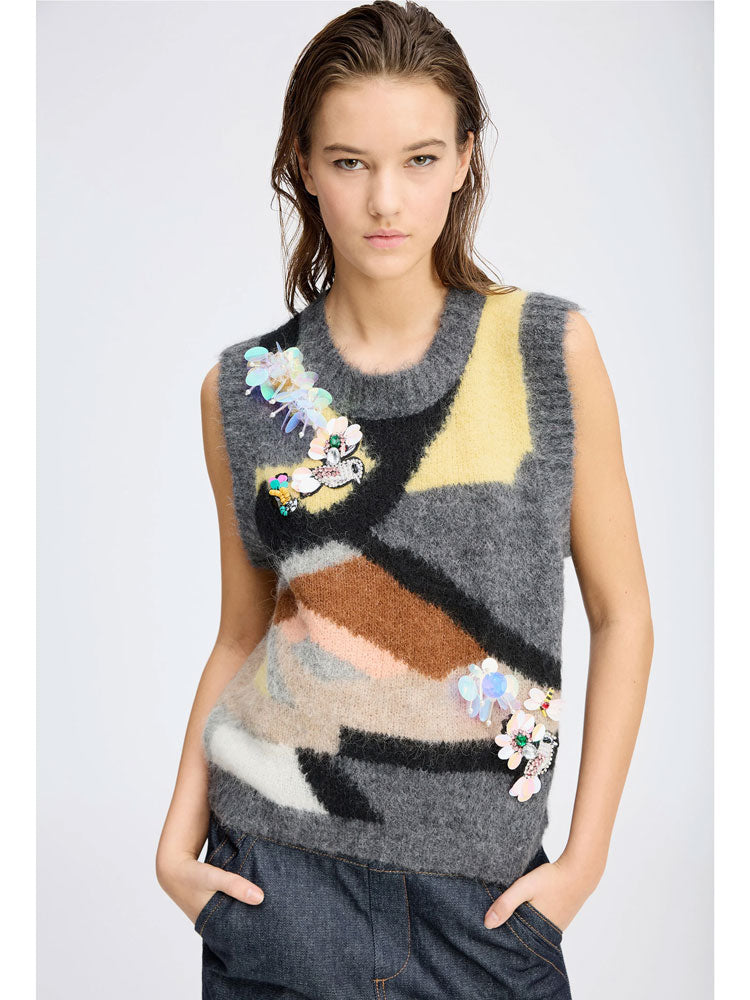 Munthe Rubble Applique Multi-coloured Slipover