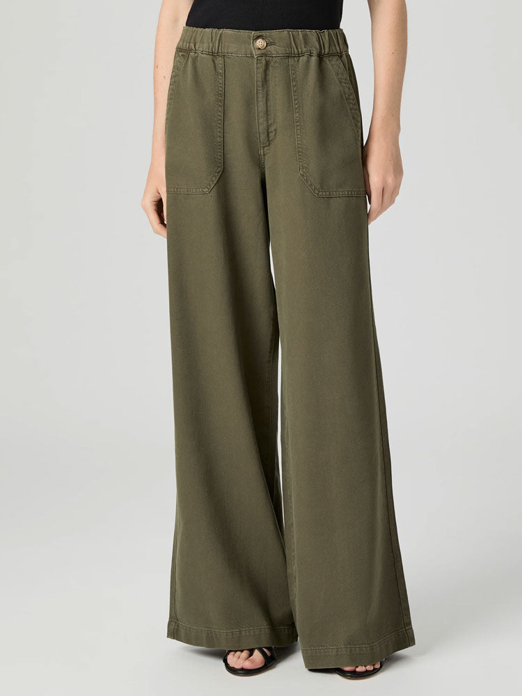 Paige Rumi Pant Vintage Dark Chartreuse