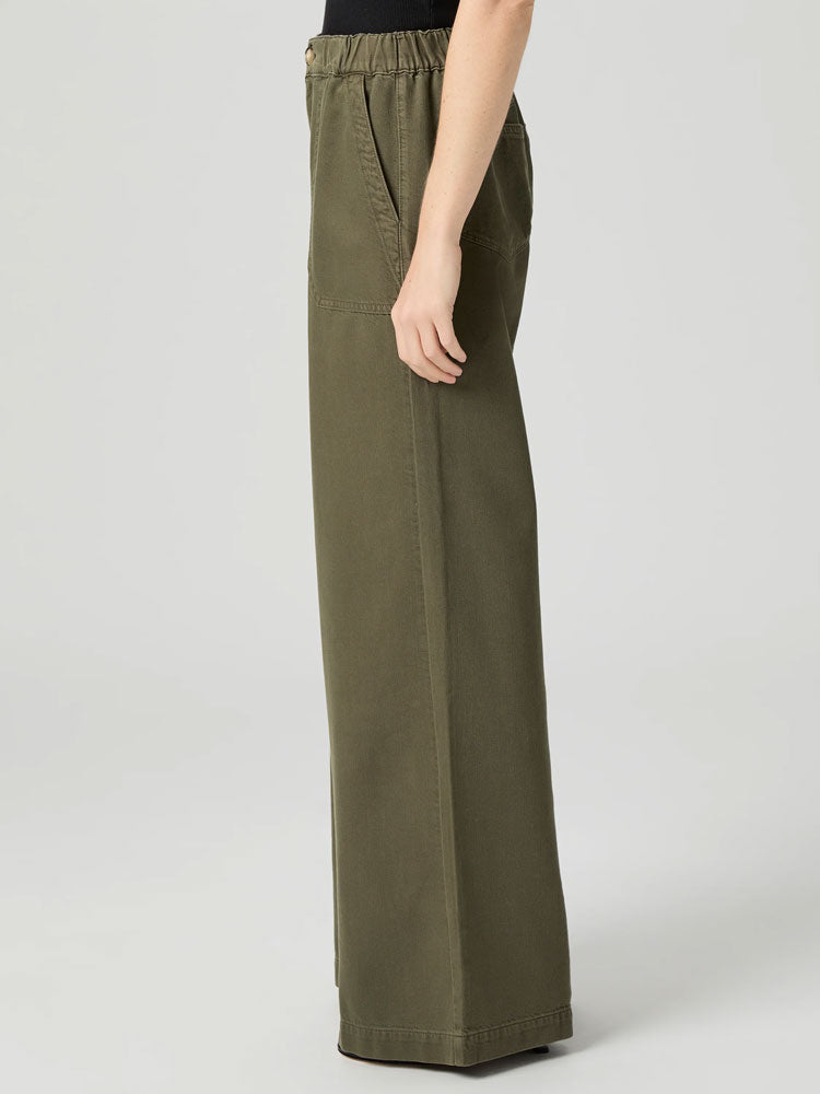 Paige Rumi Pant Vintage Dark Chartreuse