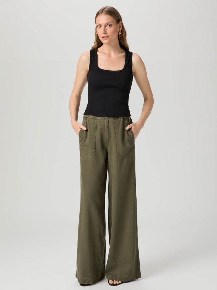 Paige Rumi Pant Vintage Dark Chartreuse