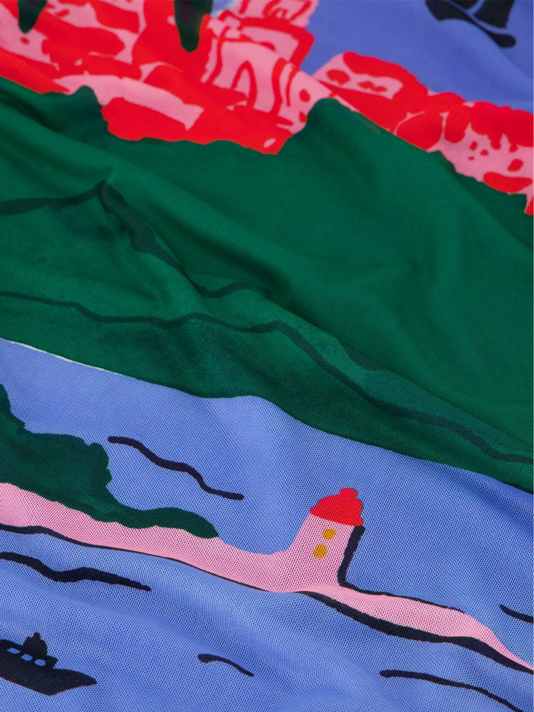 Fabienne Chapot Samara Mesh Dress Marina Blue/Evergreen