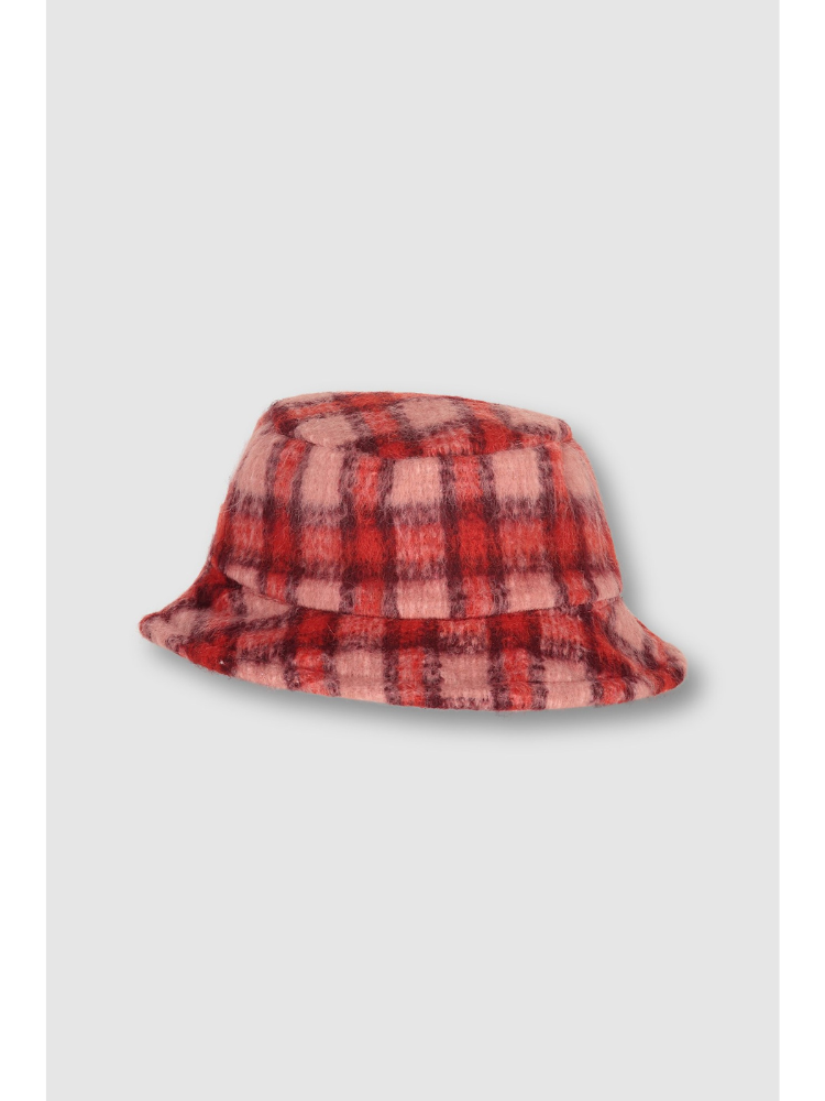 Rino &amp; Pelle Selin Bucket Hat Red Check
