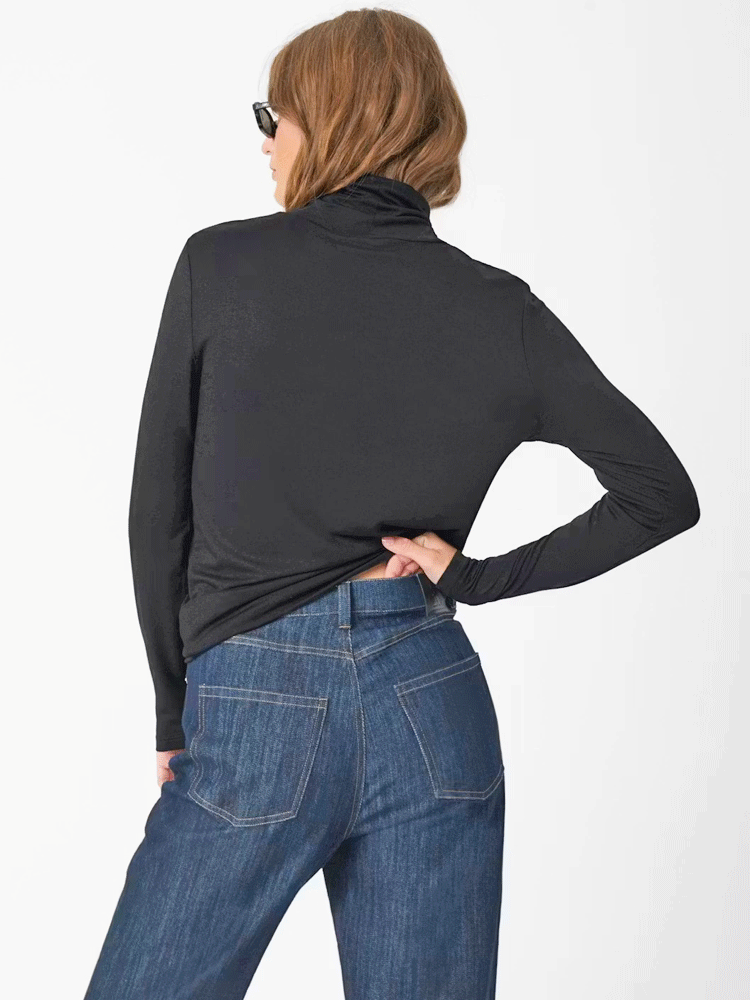Soaked SLHanadi Rollneck LS Black