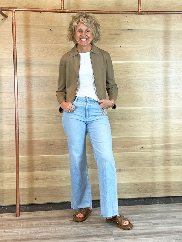 Soaked in Luxury SLLidya Zipped Cardigan Elmwood