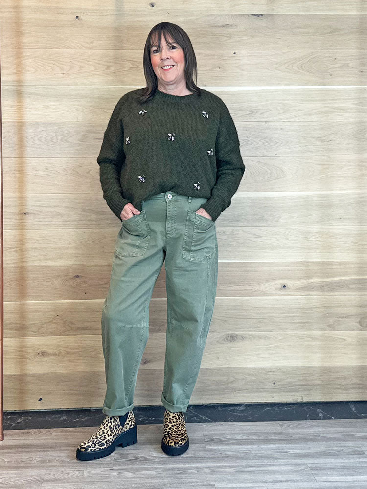 Marc Aurel Cotton Mix Trousers Khaki