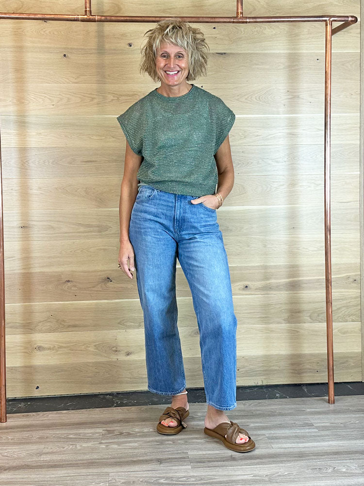 Summum Oversized Top Sea Glass