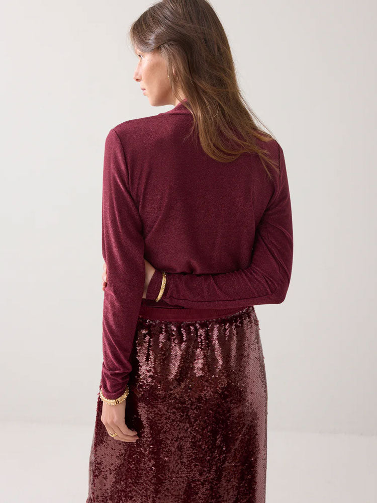 Summum Long Sleeve Top Merlot