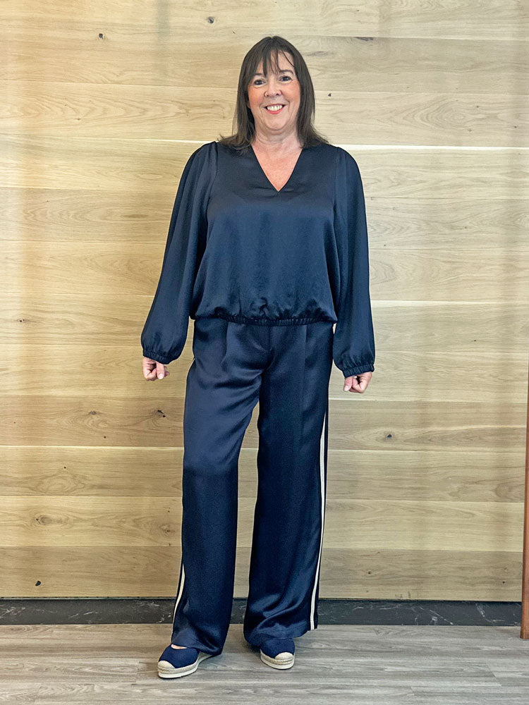 Summum Silky Touch Blouse Midnight Blue