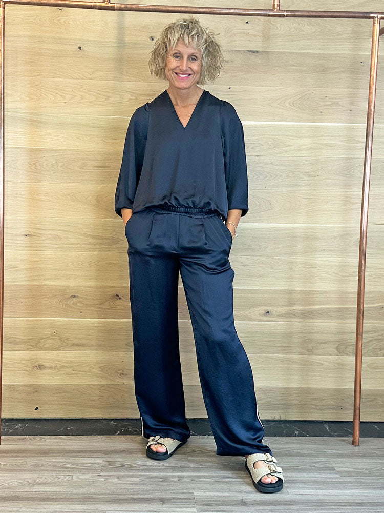 Summum Silky Touch Blouse Midnight Blue