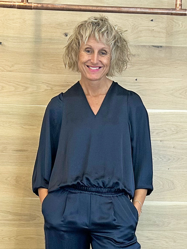 Summum Silky Touch Blouse Midnight Blue