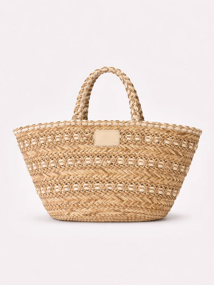 Nekane Raffia & Lurex Handbag Natural