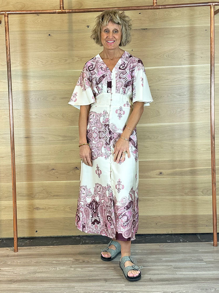B Young ByJannike Dress Birch & Pink