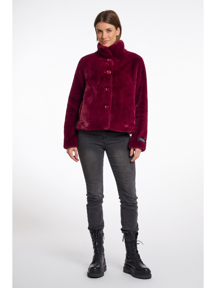 Rino &amp; Pelle Vie Faux Fur Coat Sugar Plum