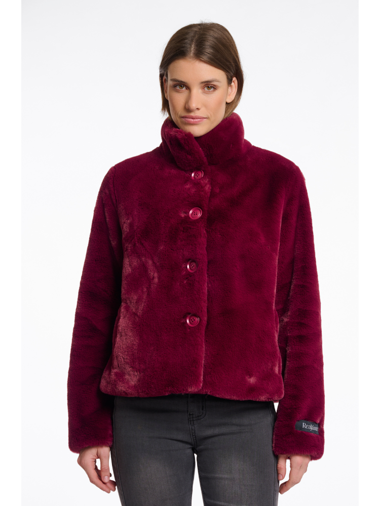 Rino &amp; Pelle Vie Faux Fur Coat Sugar Plum