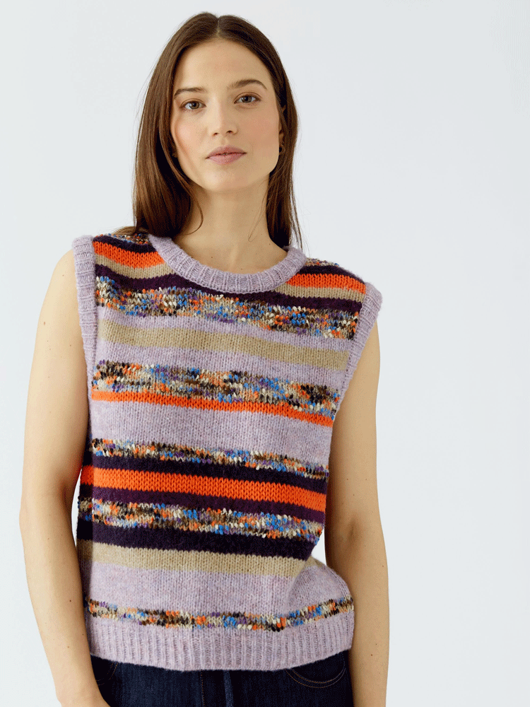 Oui Slipover Lilac Camel