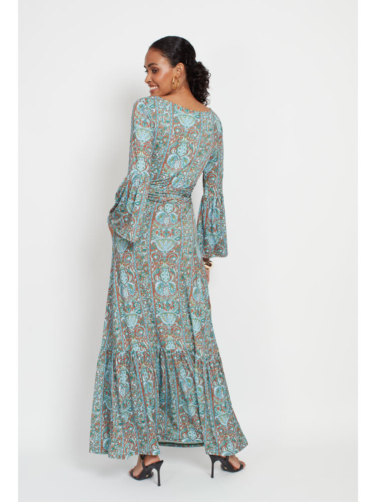 Onjenu Yana Maxi Dress Paisley Blue