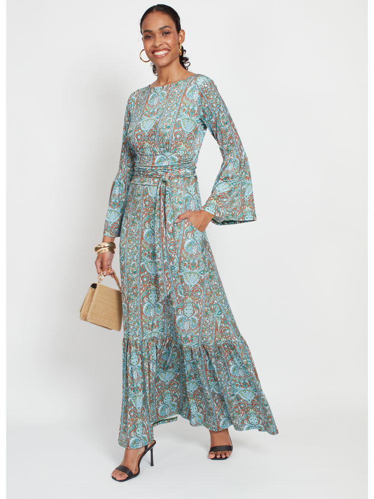 Onjenu Yana Maxi Dress Paisley Blue