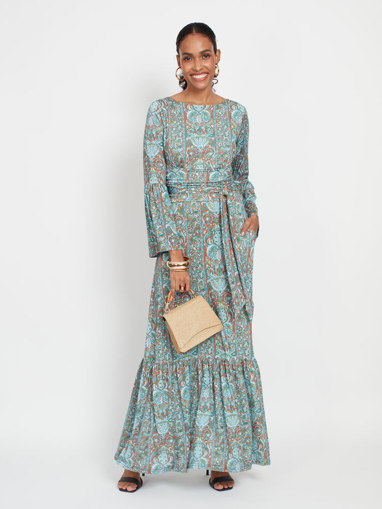 Onjenu Yana Maxi Dress Paisley Blue
