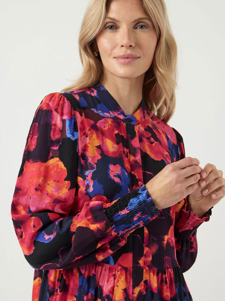 YAS Yasasina Long Shirt Dress Navy