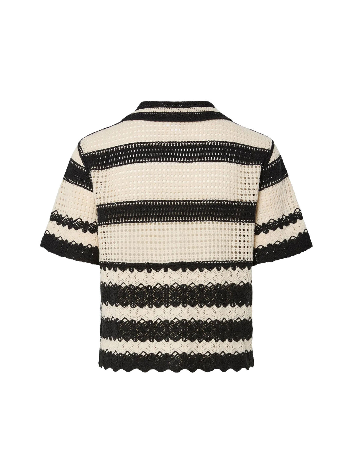 YAS Yascecilia Short Sleeve Knitted Cardigan Black