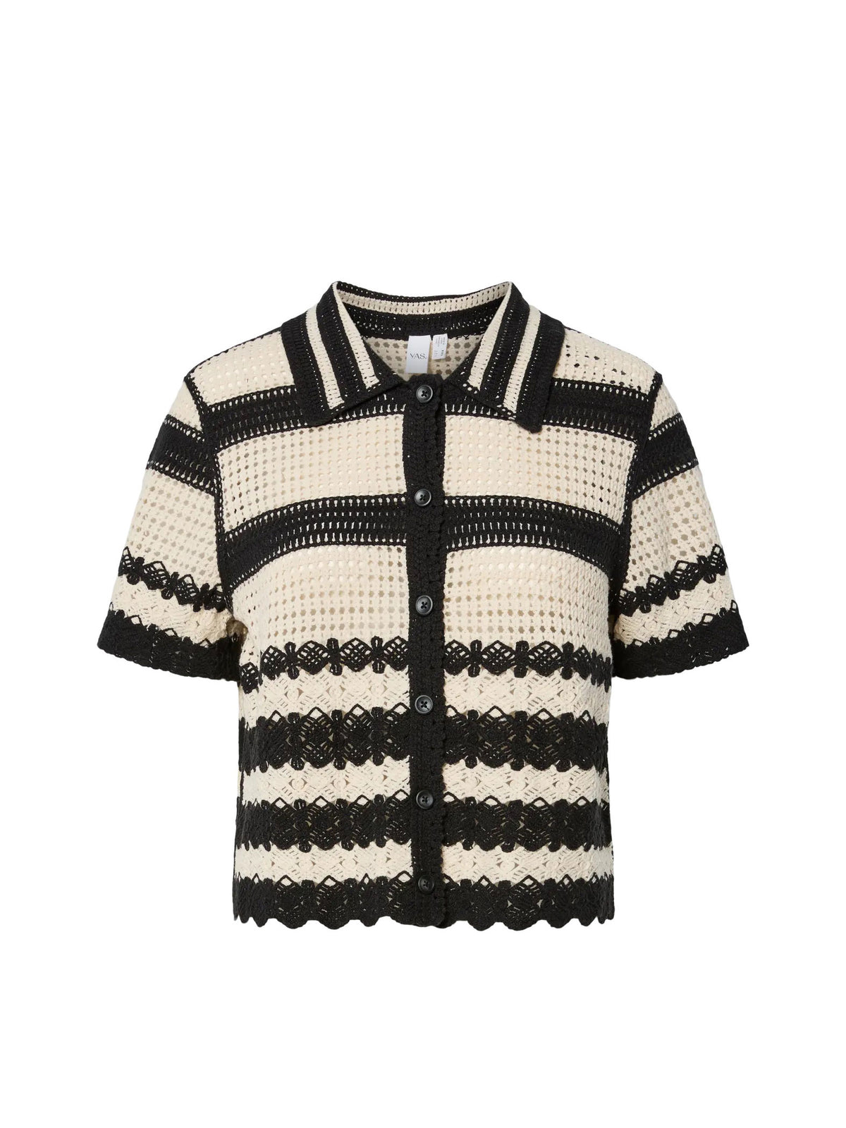 YAS Yascecilia Short Sleeve Knitted Cardigan Black
