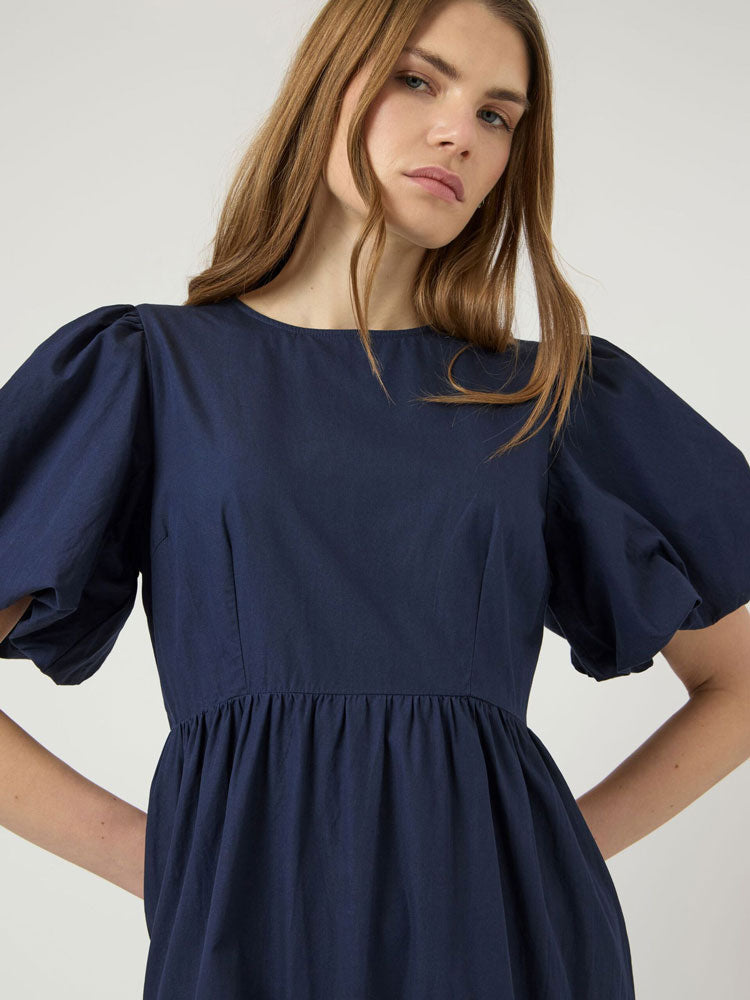 YAS Yascolea Short Sleeve Ankle Dress Navy Blazer