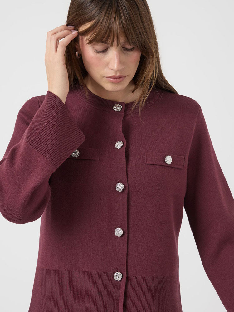 YAS Yaspimi Knitted Cardigan Port Royale