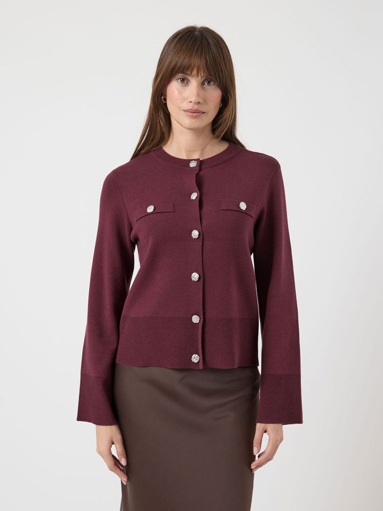 YAS Yaspimi Knitted Cardigan Port Royale