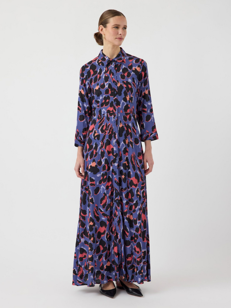 YAS Yassavanna Long Shirt Dress Skipper Blue