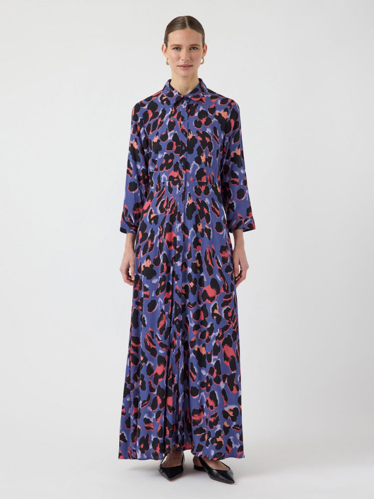 YAS Yassavanna Long Shirt Dress Skipper Blue