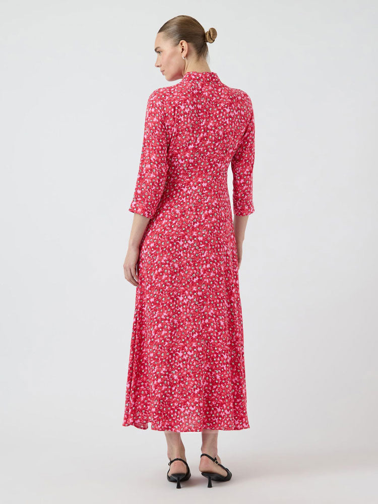YAS Yassavanna Long Shirt Dress Cyclamen Polly Print