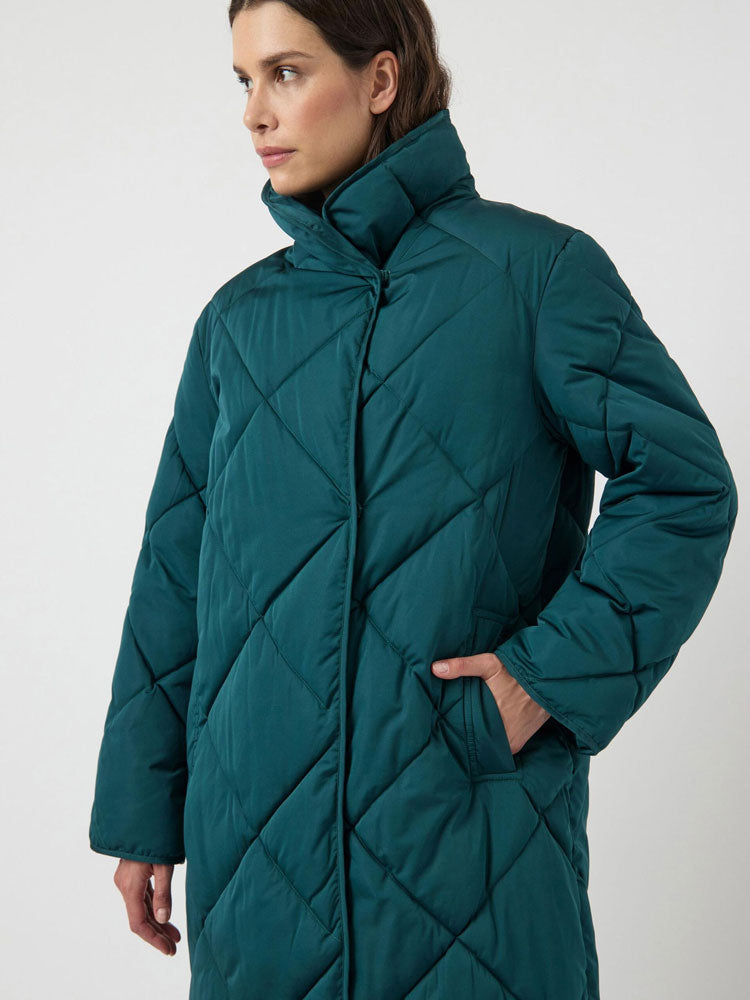 YAS Yasselura Long Padded Coat Pine
