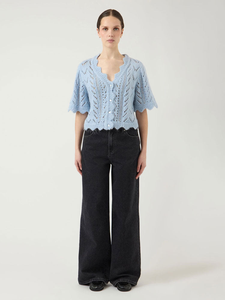 YAS Yasvienna Knit Cardigan Blue