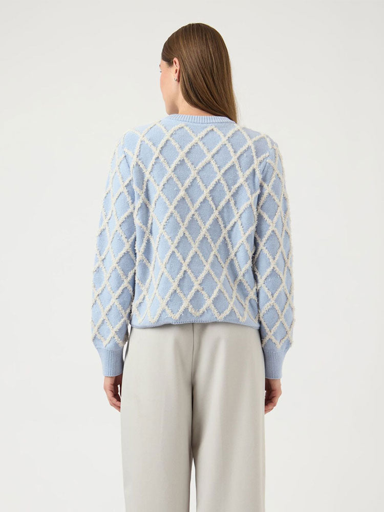 YAS Yaszigly Long Sleeve Cardigan Skyway Birch