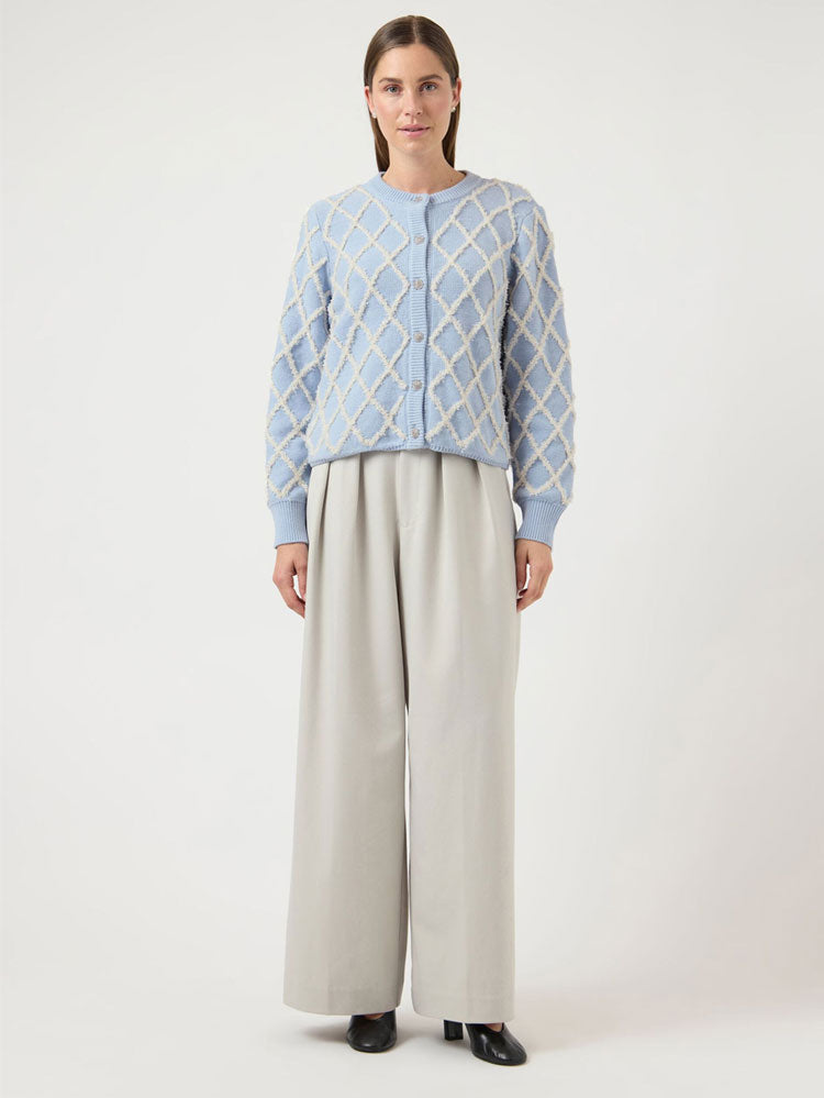 YAS Yaszigly Long Sleeve Cardigan Skyway Birch