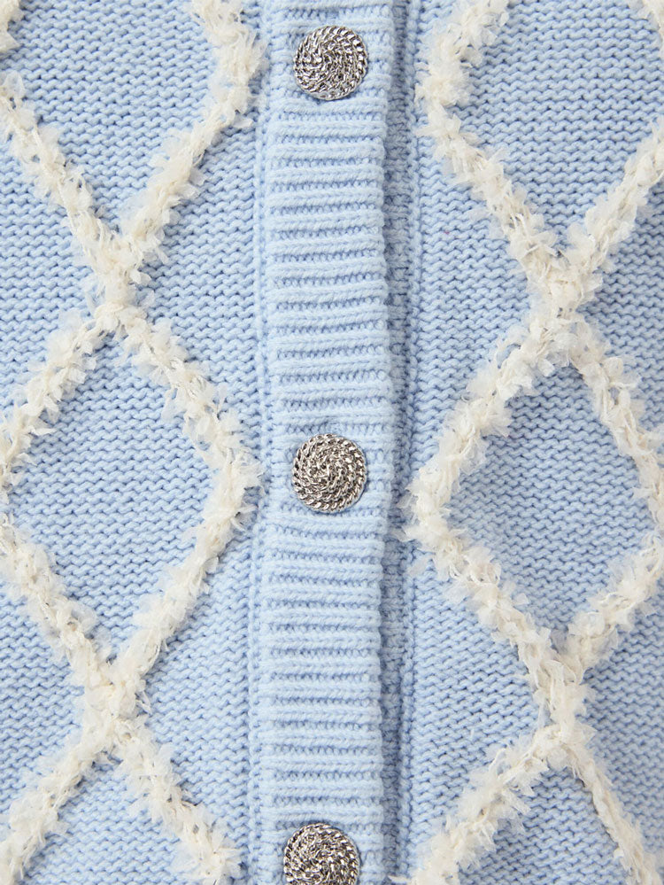 YAS Yaszigly Long Sleeve Cardigan Skyway Birch