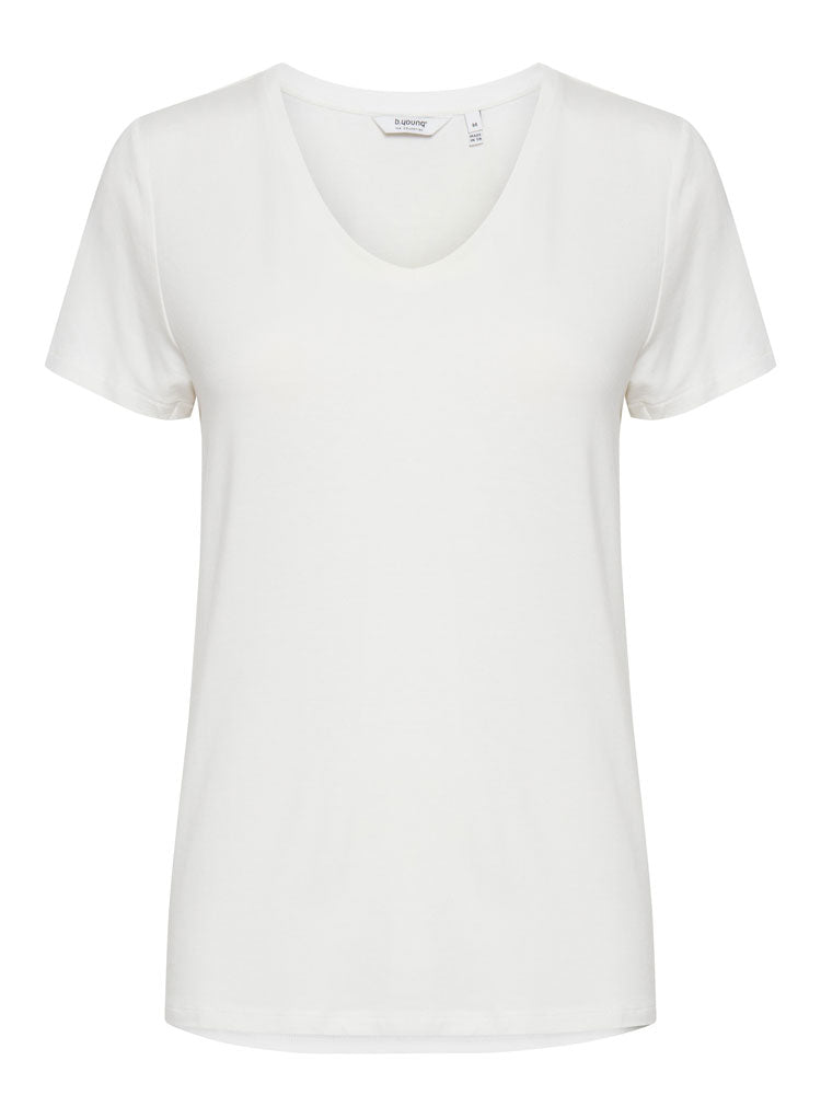 B Young ByRexima V-Neck T-Shirt Optical White